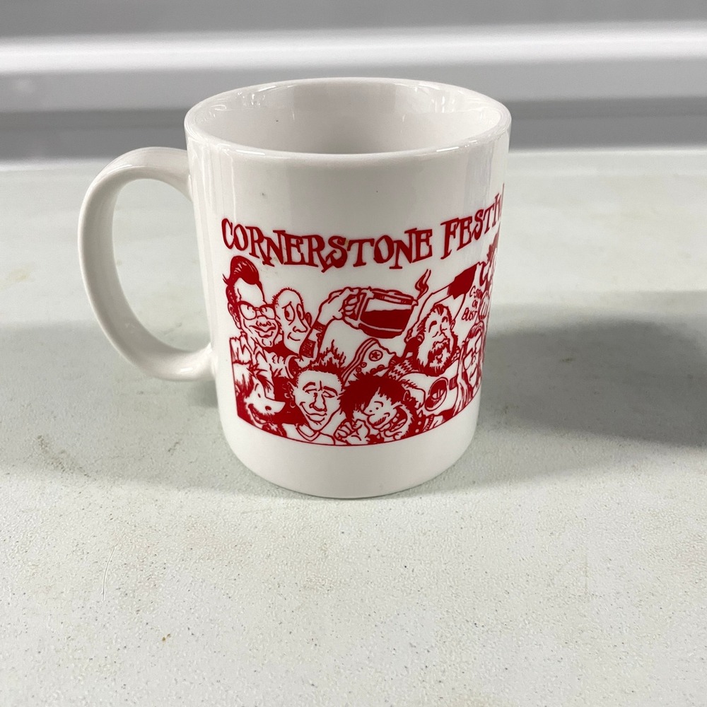 Cornerstone Festival Coffee Mugs Set of 4 00s CCM Christian Rock Music Art - Picture 3 of 17